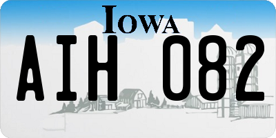 IA license plate AIH082