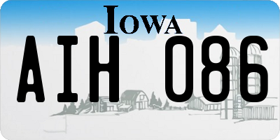 IA license plate AIH086