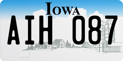 IA license plate AIH087