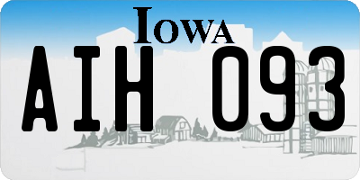 IA license plate AIH093