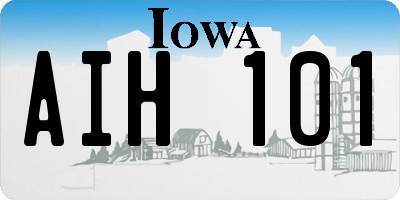 IA license plate AIH101