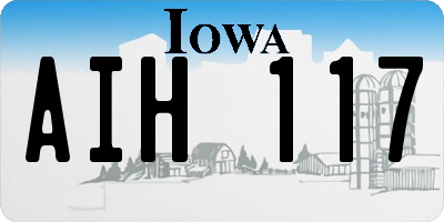 IA license plate AIH117