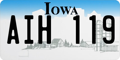 IA license plate AIH119