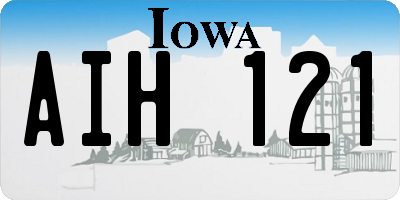 IA license plate AIH121