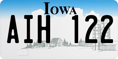 IA license plate AIH122