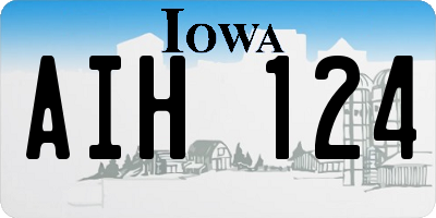 IA license plate AIH124