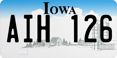 IA license plate AIH126