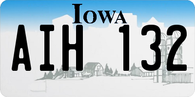 IA license plate AIH132