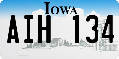 IA license plate AIH134