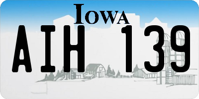 IA license plate AIH139