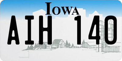 IA license plate AIH140