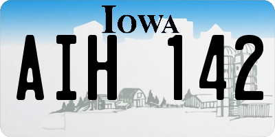 IA license plate AIH142