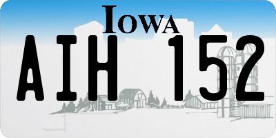 IA license plate AIH152