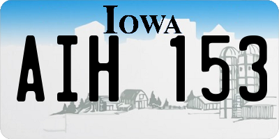 IA license plate AIH153
