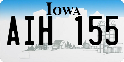 IA license plate AIH155