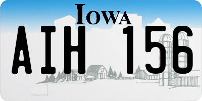 IA license plate AIH156