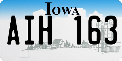 IA license plate AIH163