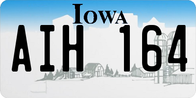 IA license plate AIH164