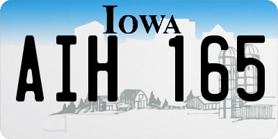 IA license plate AIH165