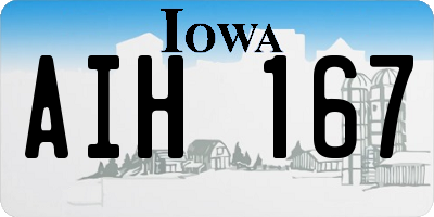 IA license plate AIH167