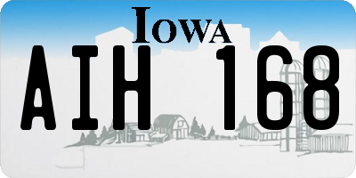 IA license plate AIH168