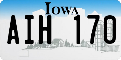 IA license plate AIH170