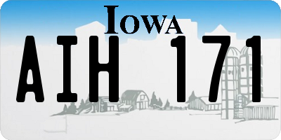 IA license plate AIH171