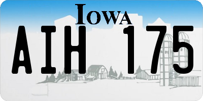 IA license plate AIH175