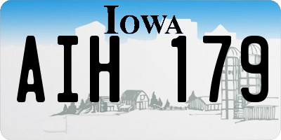 IA license plate AIH179