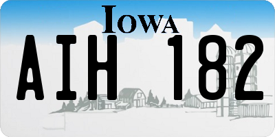 IA license plate AIH182