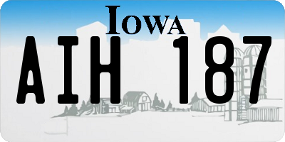 IA license plate AIH187