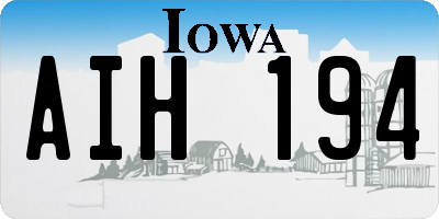 IA license plate AIH194