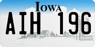 IA license plate AIH196