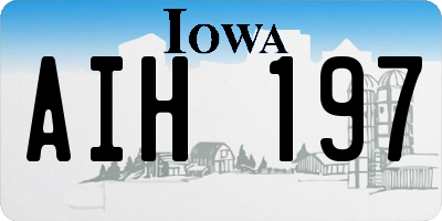 IA license plate AIH197