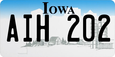 IA license plate AIH202