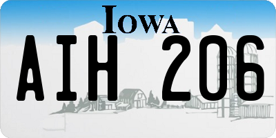 IA license plate AIH206