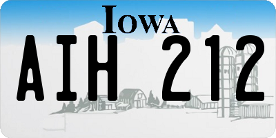 IA license plate AIH212