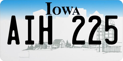 IA license plate AIH225