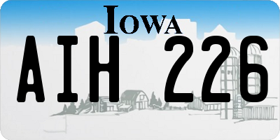 IA license plate AIH226