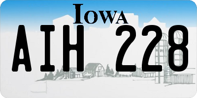 IA license plate AIH228