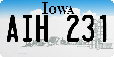 IA license plate AIH231