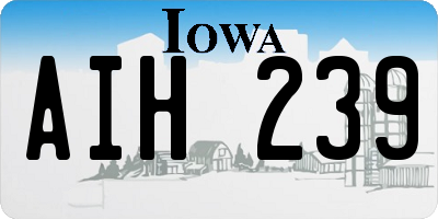 IA license plate AIH239