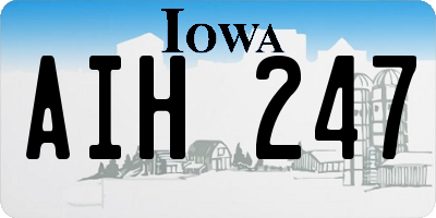 IA license plate AIH247