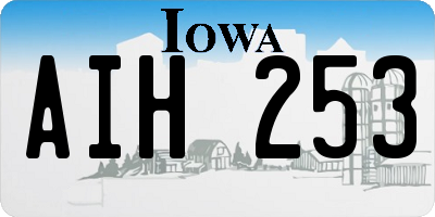 IA license plate AIH253