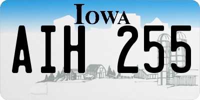 IA license plate AIH255