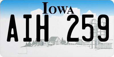 IA license plate AIH259