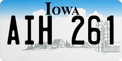 IA license plate AIH261