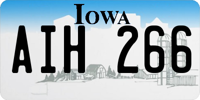 IA license plate AIH266