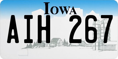IA license plate AIH267