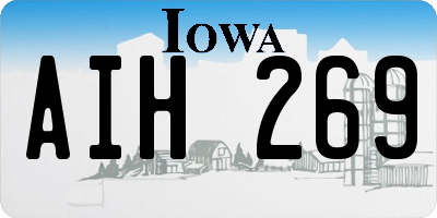 IA license plate AIH269